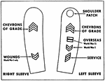 An illustration of army sleeve insignia placement.