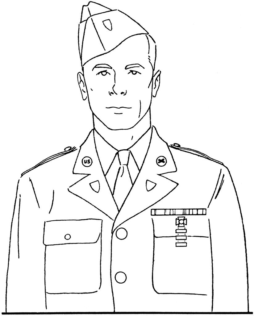 Man in Army Dress Uniform | ClipArt ETC