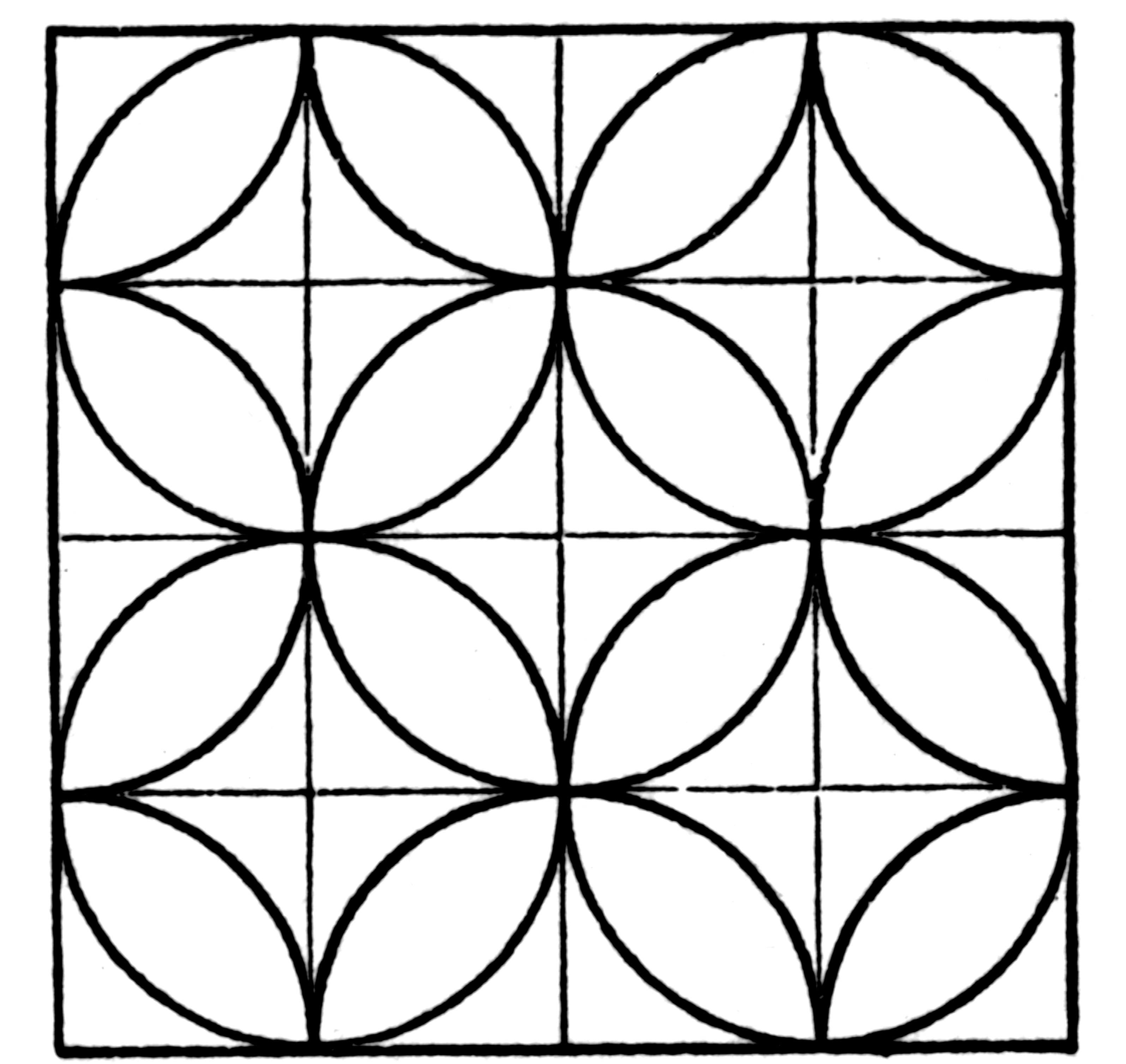 Симметричный орнамент в квадрате