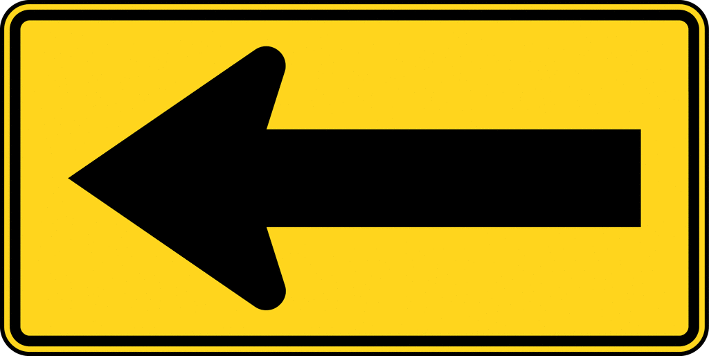 Large Arrow Sign, One Direction Sign