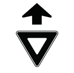 The Advance Traffic Control symbol signs includes the Yield Ahead sign. These signs shall be installed on an approach to a primary traffic control device that is not visible for a sufficient distance to permit the road user to respond to the device. The visibility criteria for a traffic control signal shall be based on having a continuous view of at least two signal faces for the distance specified.