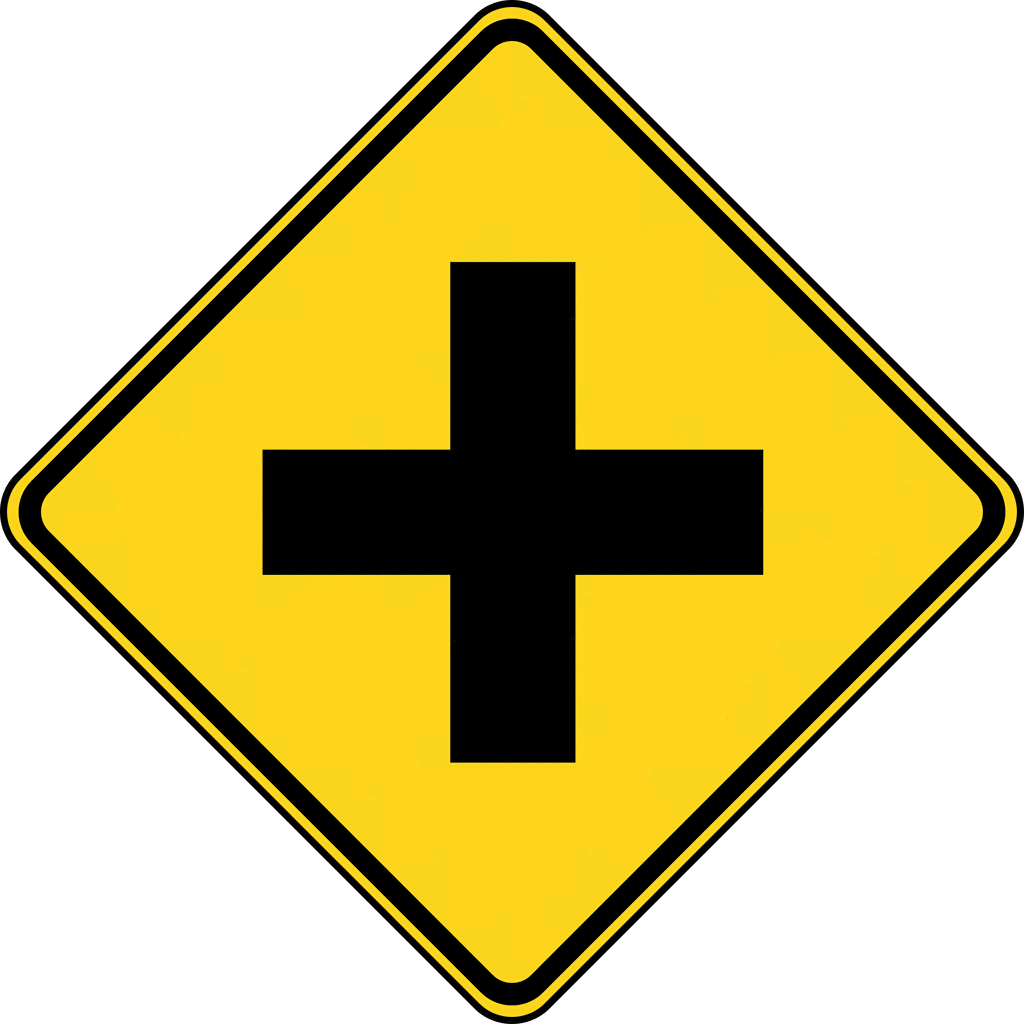 What Does A Yellow X Road Sign Mean