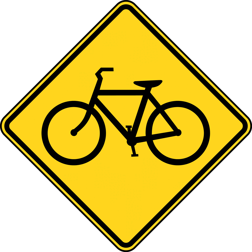 Bicycle Crossing, Color | ClipArt ETC
