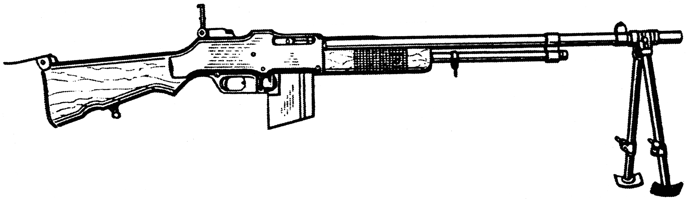 Автоматическая винтовка Браунинга м1918 чертеж