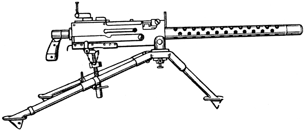 how to draw machine guns
