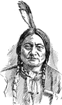 (1837-1890) Indian warrior of the Sioux