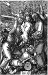 The Kiss of Judas is an engraving by Albrecht D&uuml;rer in 1508. It is part of a series of engravings called the "Passion". It depicts when Judas identifies Jesus to the Roman soldiers by means of a kiss.