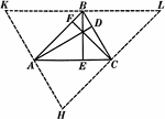 Illustration used to show "The altitudes of a triangle are concurrent."