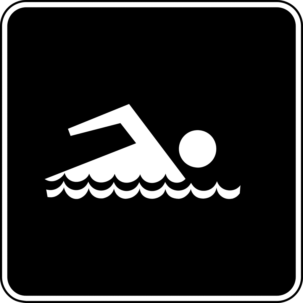swimming pool clip art black and white