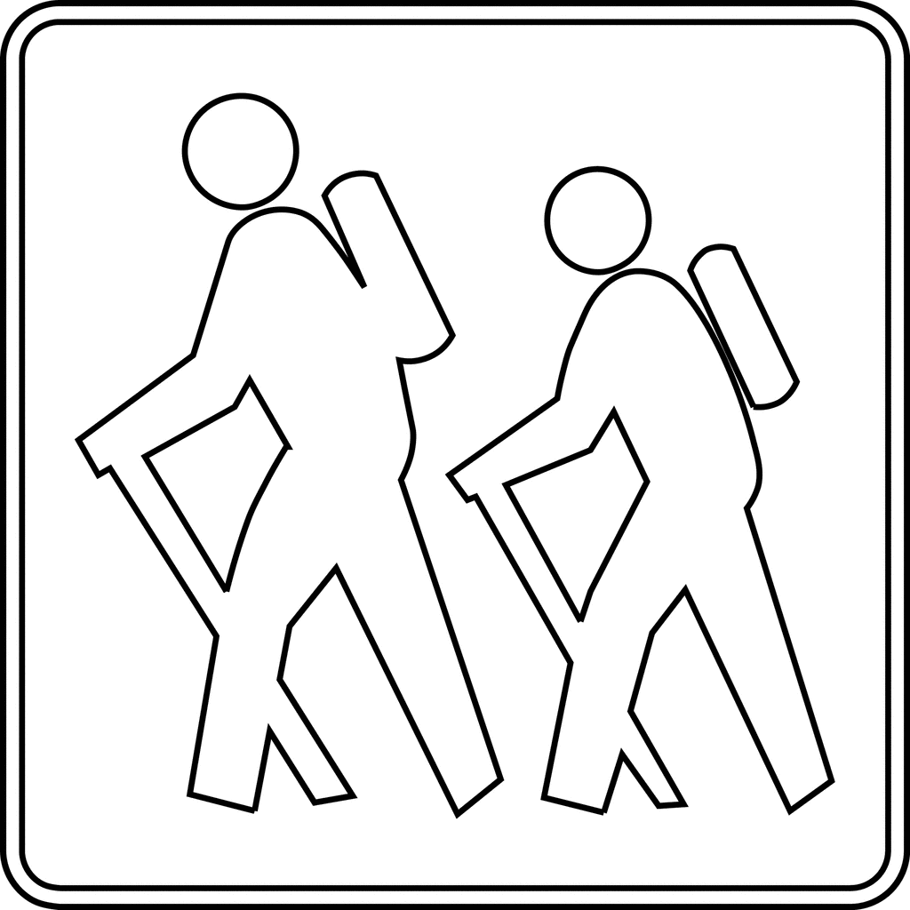 hiking trail sign clip art