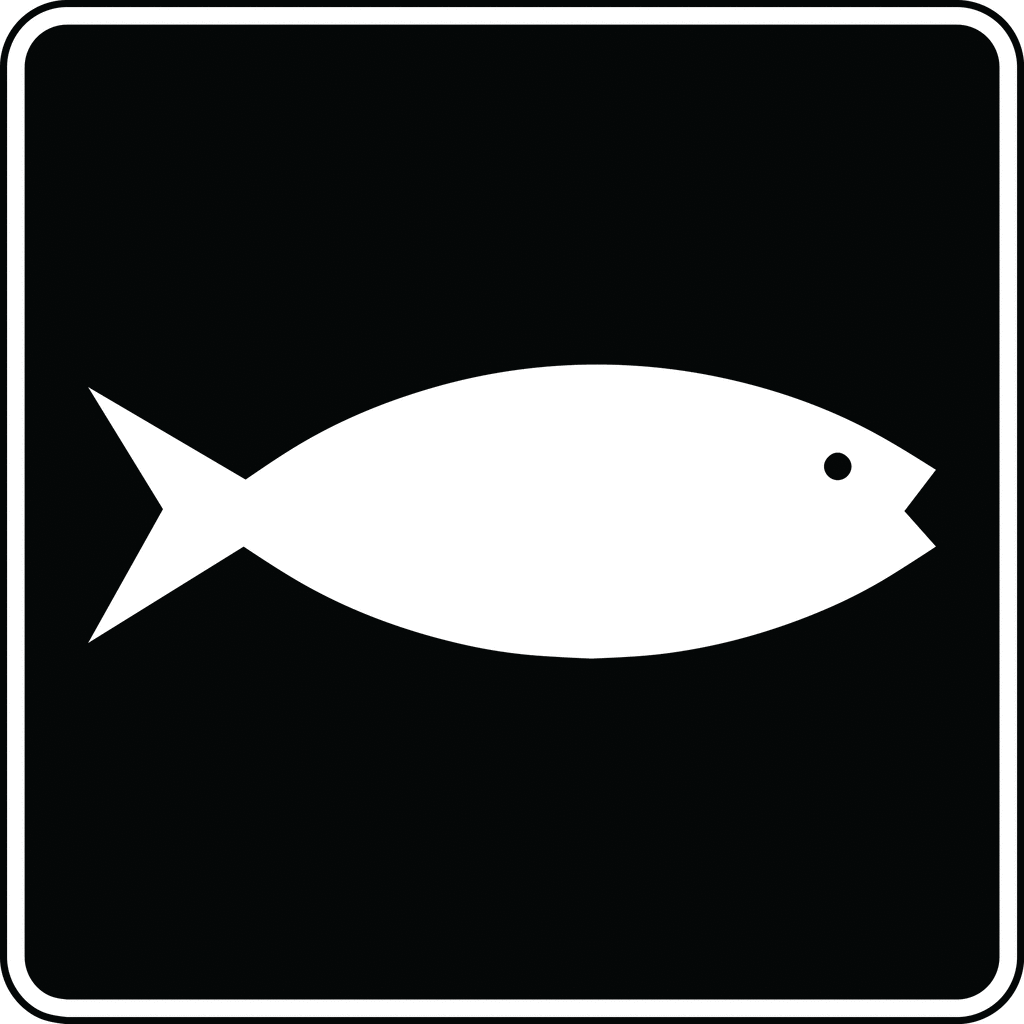 simple fish clipart black and white