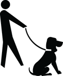 This sign is used to indicate that pets must be kept on a leash in the nearby area.
