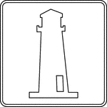 This sign is used to indicate that a lighthouse is located nearby.