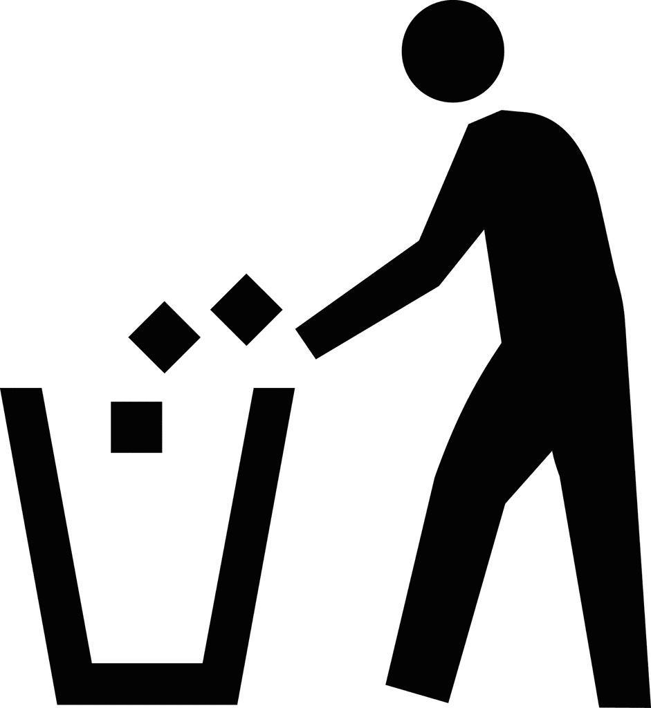 Litter Container Silhouette Clipart Etc