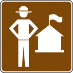 This sign is used to indicate that a ranger station is located nearby.