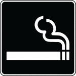This sign is used to indicate that smoking is permitted nearby.
