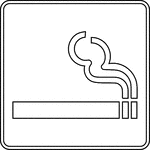 This sign is used to indicate that smoking is permitted nearby.