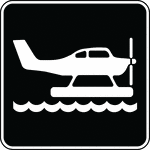 This sign is used to indicate that seaplanes may be found nearby.