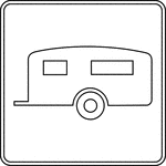 This sign is used to indicate that a campground for trailers is located nearby.