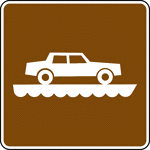 This sign is used to indicate that a ferry is located nearby.