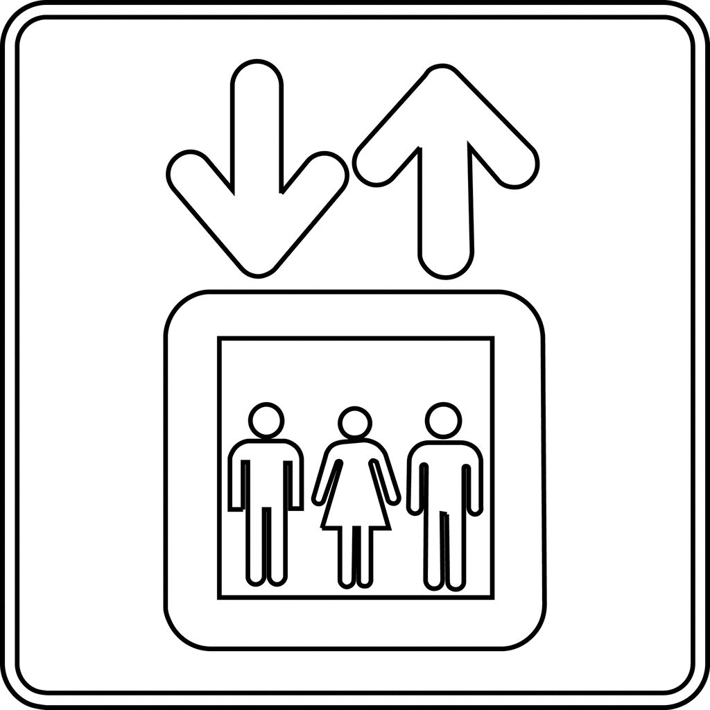 Elevator Sign Clip Art