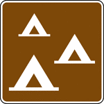 This sign is used to indicate that a group campground is located nearby.