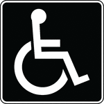 This sign is used to indicate that something is handicapped accessible.