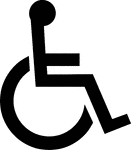 This sign is used to indicate that something is handicapped accessible.
