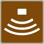 This sign indicates that an amphitheater is located nearby.