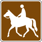 This sign indicates that a horse trail is located nearby.