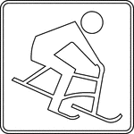 This sign indicates that ski bobbing is located nearby.