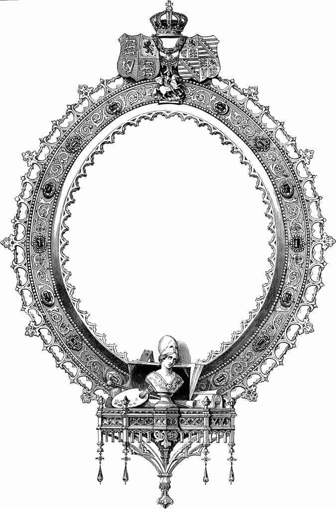 oval frame clip art