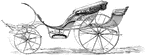 The light park phaeton is an early 19th century carriage that is drawn by one or two horses. It is constructed to be light and simple, free from carvings and ornamental iron-work.