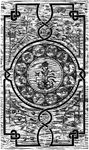 This book cover has a design of the four great seasons. It is stamped in the center with a circle that includes the twelve signs of the zodiac. In the center of the circle is a floral grouping.