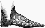 This shoe is a 14th century design.