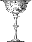 The goblet is used to drink wine.
