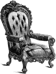 This chair is carved using locust wood.