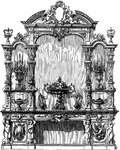 The sideboard and mirror is a type of dresser with mirror.