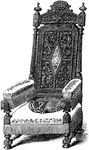 This chair was manufactured in Montreal, Canada as a present to the Queen of England.