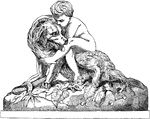 The deliverer sculpture is a sequel to the faithful friend story by the sculptor. It shows the boy caressing the dog for saving his life from the serpent.