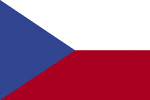 Color flag of Czech Republic. Two equal horizontal bands of white (top) and red with a blue isosceles triangle based on the hoist side.