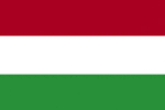 Color flag of Hungary. Three equal horizontal bands of red (top), white, and green.