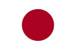 Color flag of Japan. White with a large red disk (representing the sun without rays) in the center.