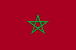 Color flag of Morocco. Red with a green pentacle (five-pointed, linear star) known as Sulayman's (Solomon's) seal in the center of the flag; red and green are traditional colors in Arab flags, although the use of red is more commonly associated with the Arab states of the Persian gulf; design dates to 1912.