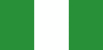 Color flag of Nigeria. Three equal vertical bands of green (hoist side), white, and green.