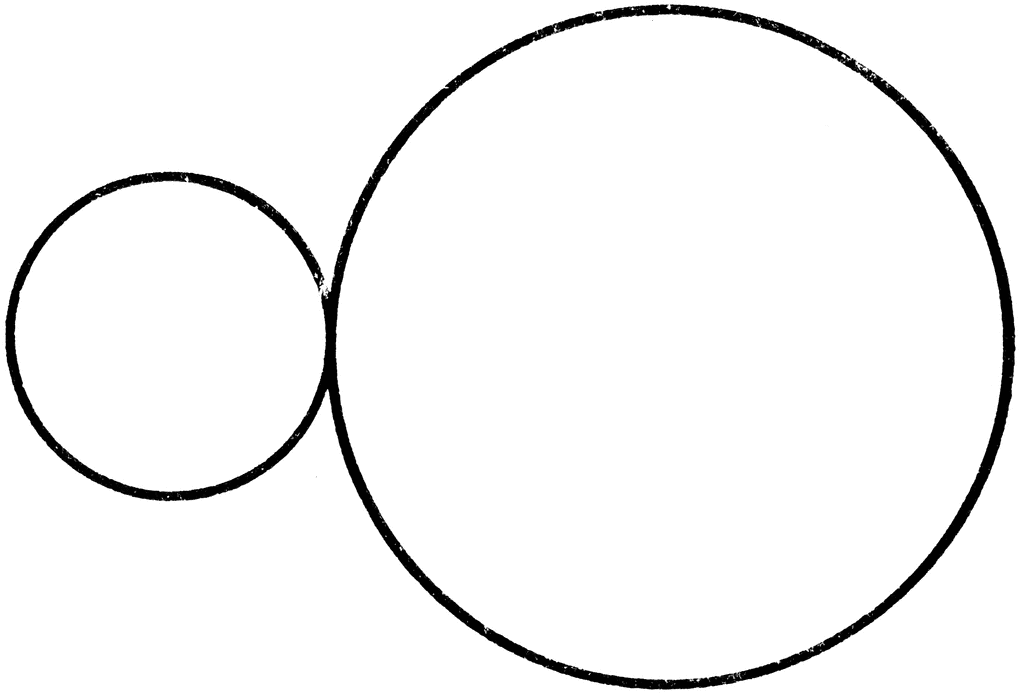 Раскраска круг точка запятая. Internally Tangent circles. To circle. Red circle with line.