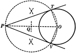 Illustration used to show how "to construct a tangent to a circle from a point outside."