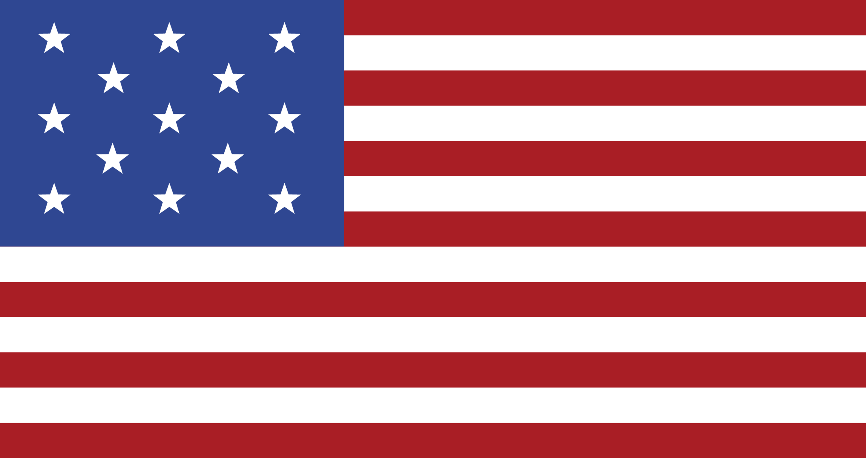 13 Star United States Flag, 1776 | ClipArt ETC
