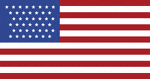 Color illustration of a 43 Star United States flag. The additional stars represent the states of Idaho, Montana, North Dakota, South Dakota, and Washington. This flag was in use from July 04, 1890 until July 3, 1891.
