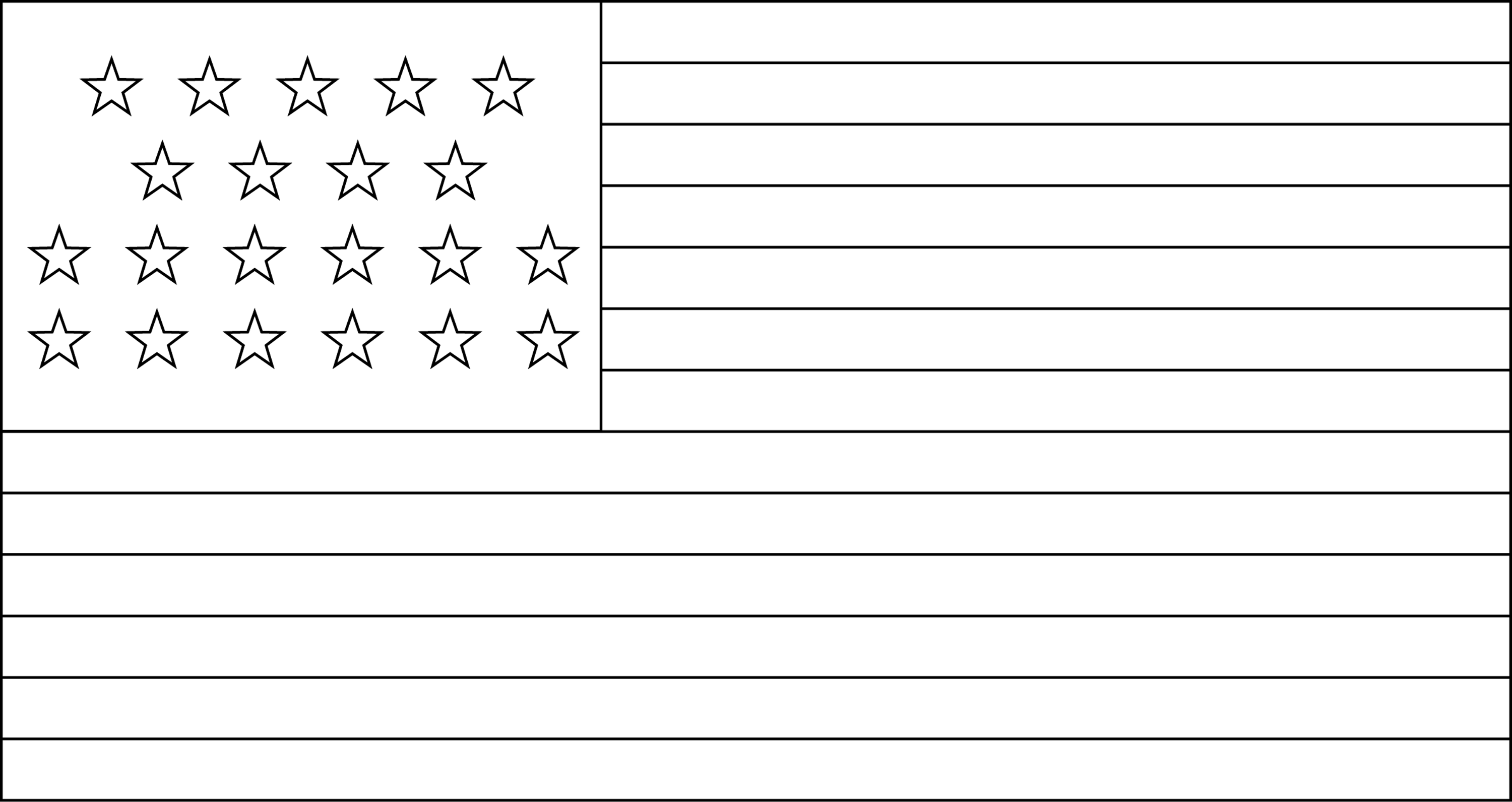 21 Star United States Flag, 1819 | ClipArt ETC